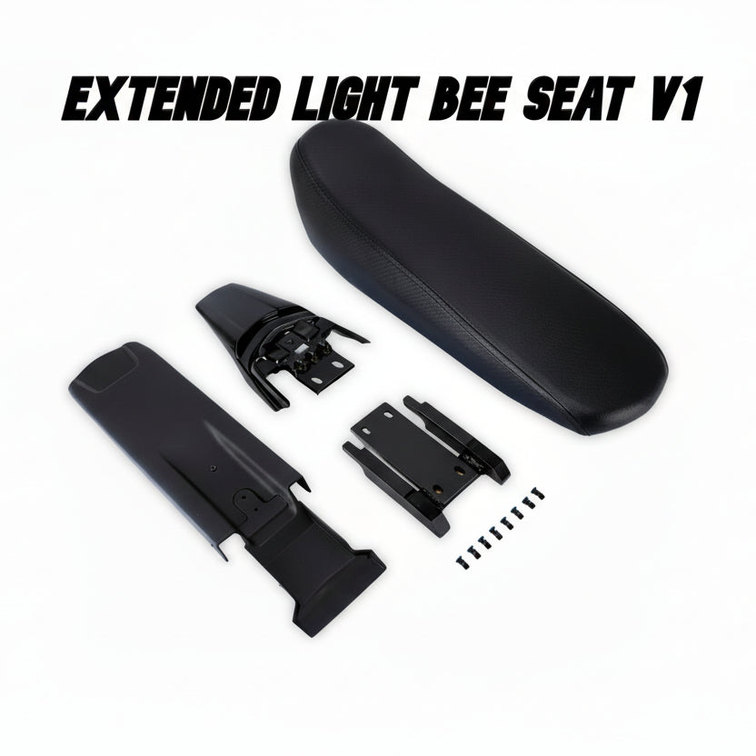 Extended Light Bee Seat V1 components on a white background