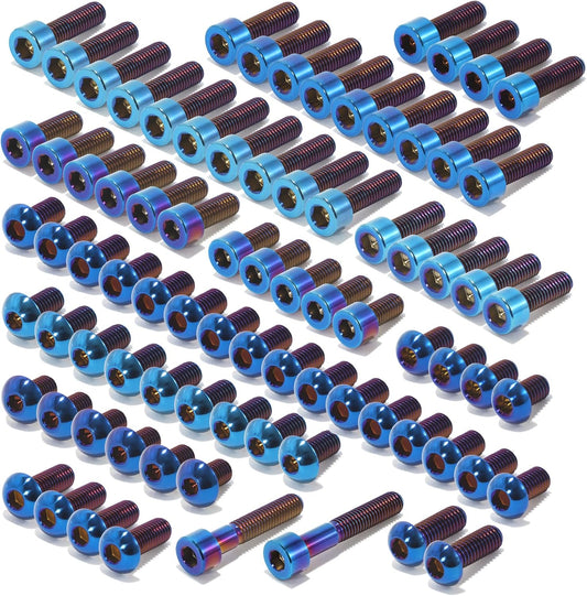 Burnt Blue Titanium Bolt Kit — Surron Light Bee / Segway / Falcon / 79 Bike / Eride Pro